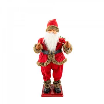Decoratiune Mos Craciun Muzical, cu miscare lenta , 130 cm