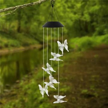 Decoratiune cu 6 fluturi incarcare solara