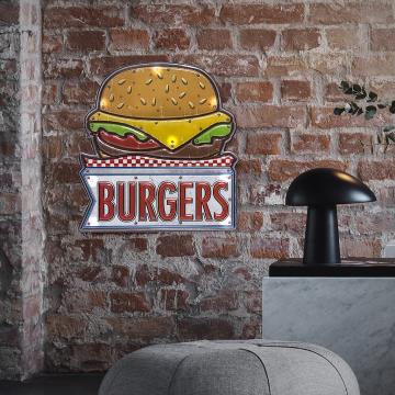 Decoratiune de perete cu led-uri si senzor atingere Burger