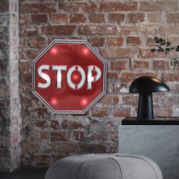 Decoratiune de perete cu led-uri si senzor atingere-Stop