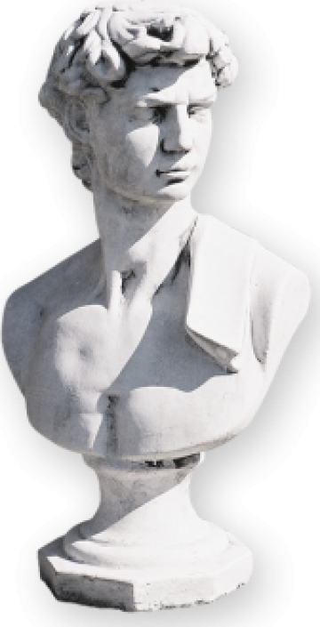 Decoratiune gradina statuie-bust David SB04