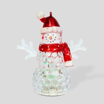 Decoratiune om de zapada de Craciun cu LED - rosu - LED RGB