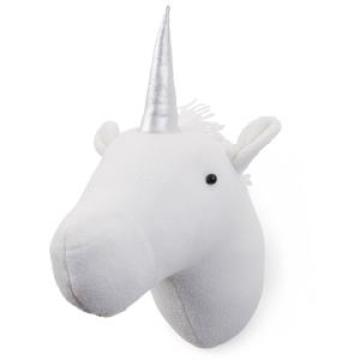 Decoratiune perete cap de unicorn alb Childhome