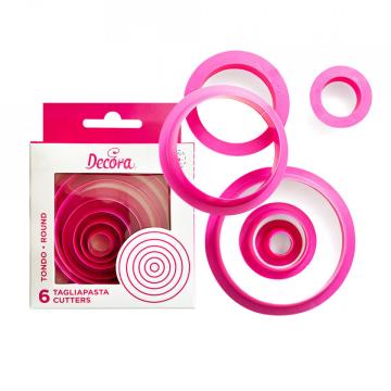 Decupator biscuiti, fursecuri rotund, 6 buc. - Decora