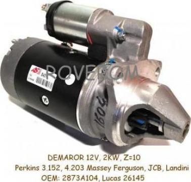 Demaror 12V, 2kW, Z=10 Perkins 3.152, 4.203, Massey Ferguson