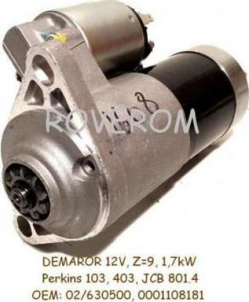 Demaror 12V, Z=9, 1,7kW Perkins 103, 403, JCB , Case, Ford