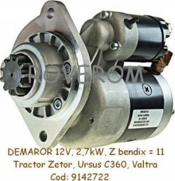 Demaror Ursus C330, C360, Zetor, Valtra, 12V, 11dinti, 2,7kW