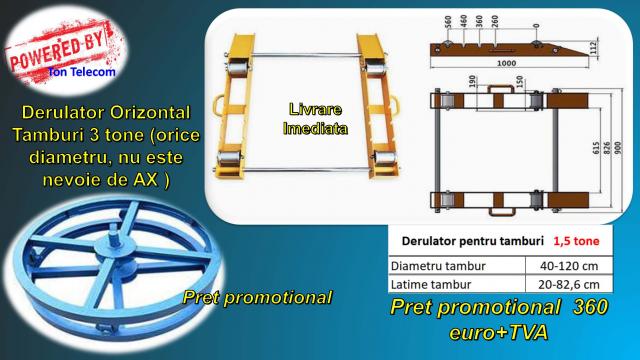 Derulator tambur cablu 3 tone