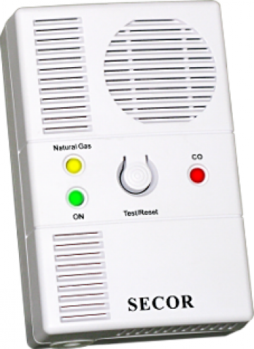 Detector gaz si monoxid cu electrovana 3/4 Secor 2000