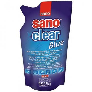 Detergent geam Sano Clear Blue Refill, 750ml