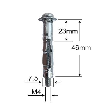Diblu Molly Metalic M4x46mm - 100buc/cutie