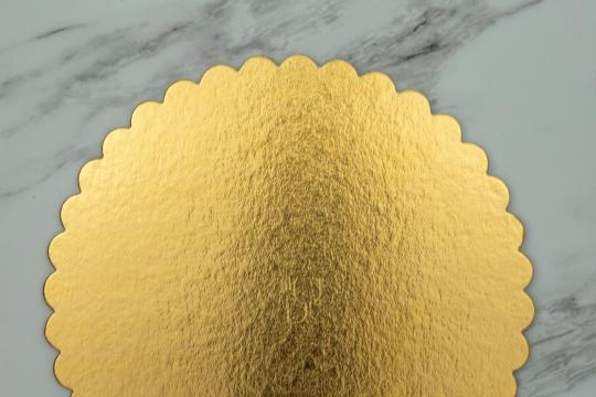Disc tort gros ondulat auriu/argintiu - 26 cm/2 mm
