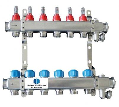 Distribuitor 3 cai, x 1 tur-retur, debitmetru, elementi