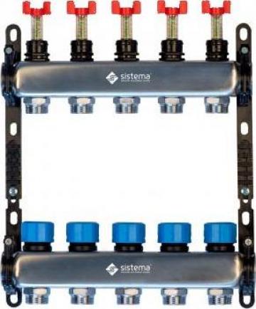 Distribuitor-Colector metalic, cu debitmetre