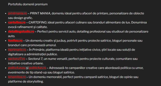 Domenii web Premium