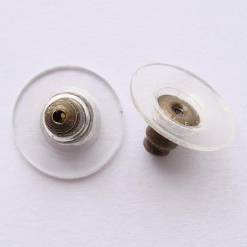 Dopuri plastic pentru cercei, bronz - 20buc.