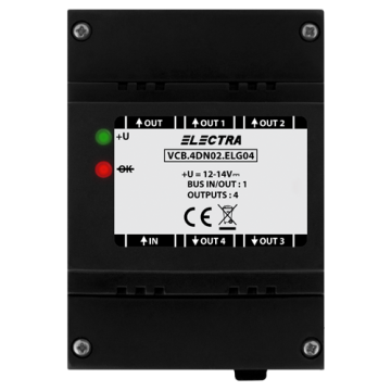 Doza derivatie video, 4 iesiri Smart - Electra VCB.4DN02.ELG