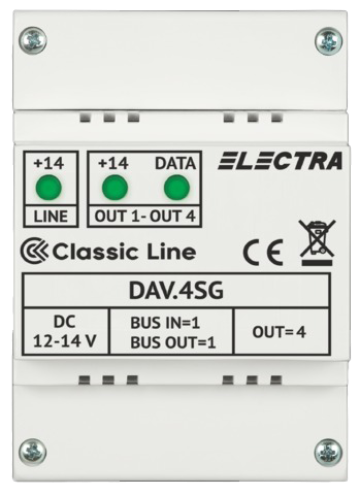 Doza derivatie video DAV.4SG Classic 4 iesiri - Electra DAV.