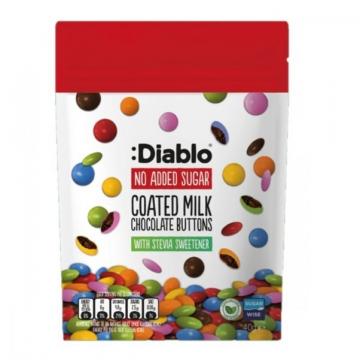 Drajeuri de ciocolata cu lapte fara zahar Diablo, 40g
