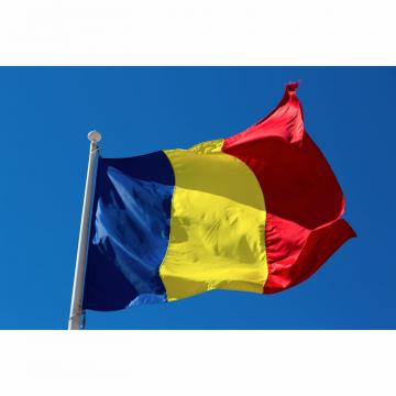 Drapele 2 Romania si 2 steaguri UE 90x135 cm