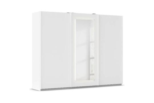 Dulap 271x210x62cm alb alpin/ oglinda cu led Abraxxas