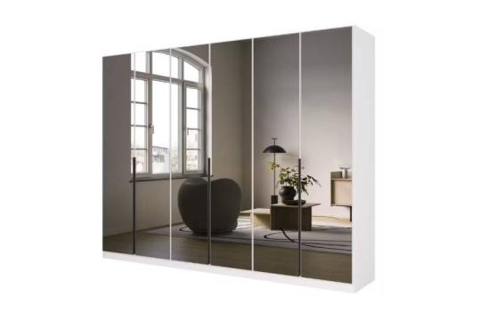 Dulap alb alpin/ oglinda Grey 226x210x54cm Skyla