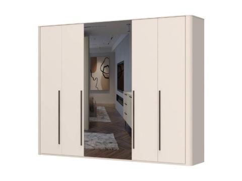Dulap cu 6 usi cu oglinda 288x225x56cm Rondo