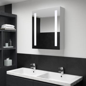 Dulap de baie cu oglinda si LED-uri, 50 x 13 x 70 cm
