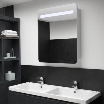 Dulap de baie cu oglinda si LED-uri, 68 x 9 x 80 cm