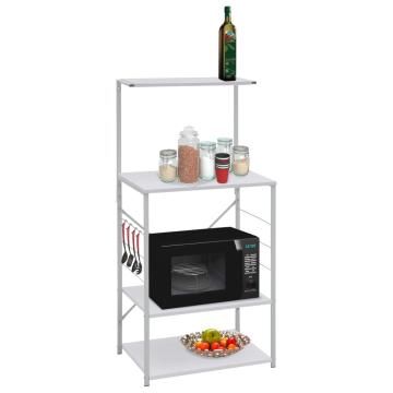 Dulap pentru cuptor de microunde, alb, 60 x 39,6 x 123 cm