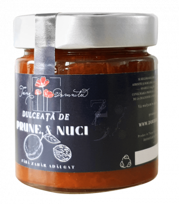 Dulceata de prune cu nuci fara zahar - Taina domnitei 225 g