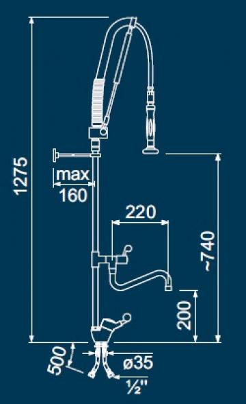 Dus prespalare vase cu monocomanda 545683