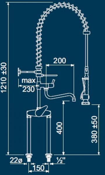 Dus prespalare vase cu monocomanda 548841
