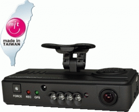 Dvr auto cu camere supraveghere fata si spate + gps