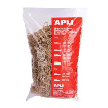 Elastice Apli, diametru 120 mm, latime 2 mm, 1 kg/punga