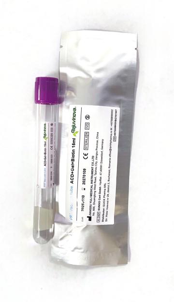 Eprubeta ACD +gel +biotina 15ml, pachet x 10 PRP Rejuvinova