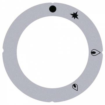 Eticheta buton cu simbol pilot 63 mm