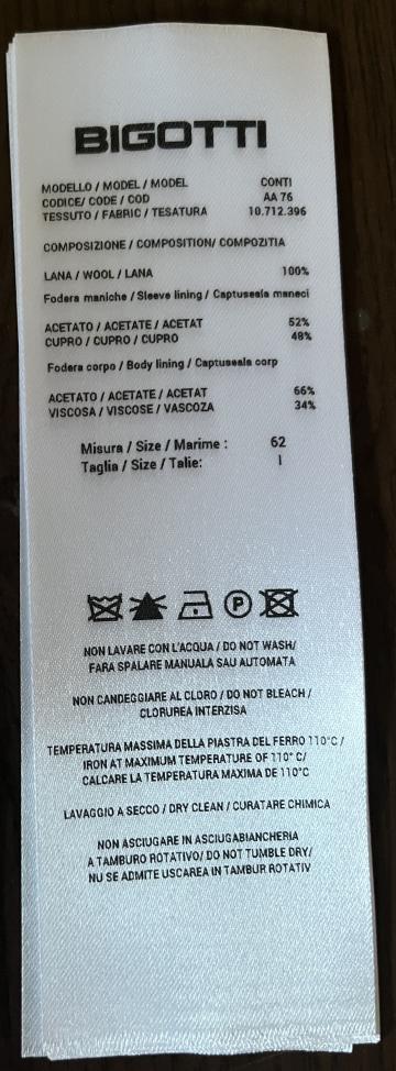 Etichete pentru Bigotti / Labels for Bigotti