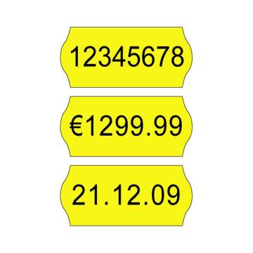 Etichete pret 26 x 12 mm color (galben fluorescent)