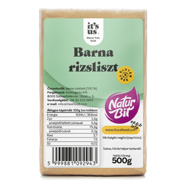 Faina de orez brun fara gluten 500g Naturbit