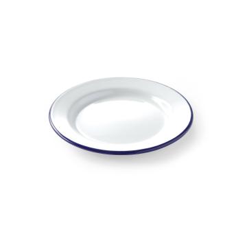 Farfurie intinsa emailata alba - diametru 20 cm