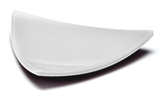 Farfurie melamina triunghi Raki, 10,5x10,5xh1cm, alba