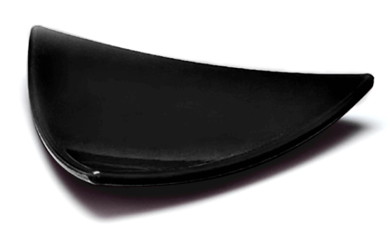 Farfurie melamina triunghi Raki, 10,5x10,5xh1cm, neagra