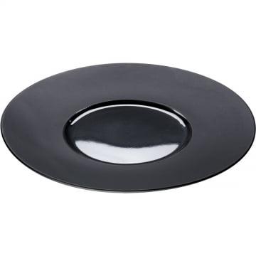 Farfurie portelan intinsa 25.5 cm. - negru