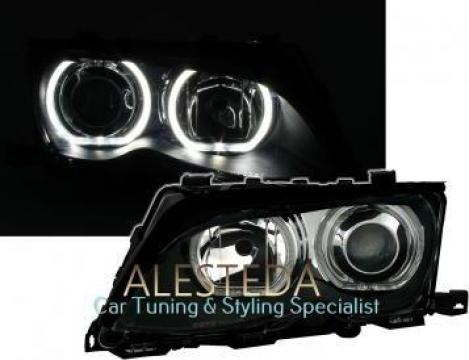 Faruri BMW Seria 3 E46 facelift CCFL Angel Eyes F30 look