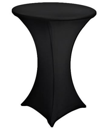 Fata de masa elastica neagra pentru masa cocktail, catering