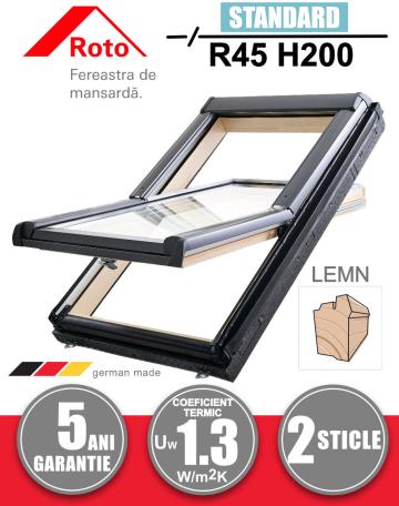 Fereastra mansarda + rama Roto R45 H200