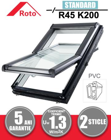 Fereastra mansarda + rama Roto R45 K200