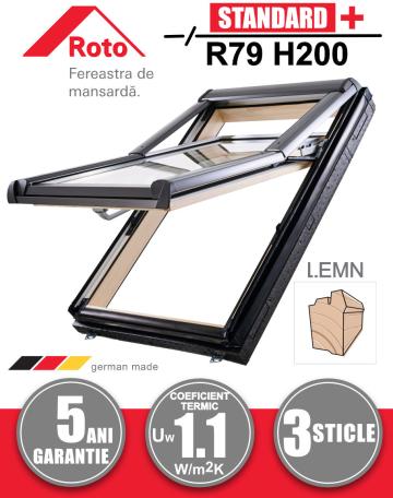 Fereastra mansarda + rama Roto R79 H200