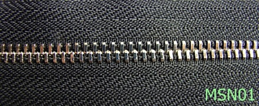 Fermoar metalic dublu nikel nr 5 mm negru MSN01